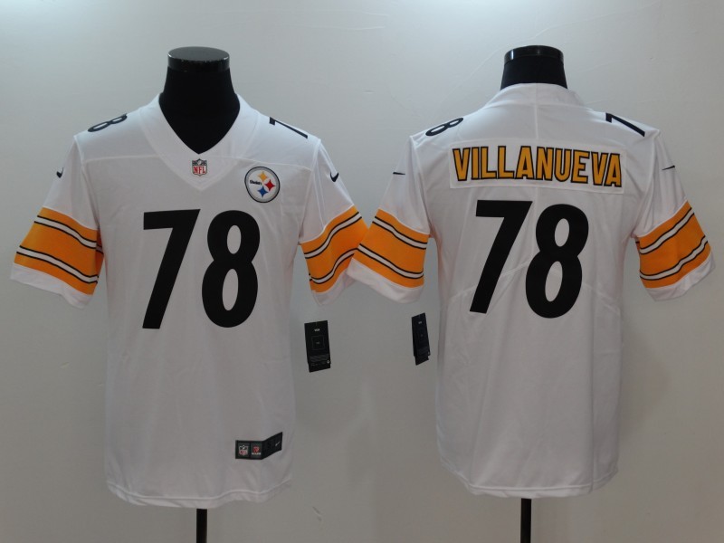 Men's Pittsburgh Steelers Alejandro Villanueva #78 White Jersey
